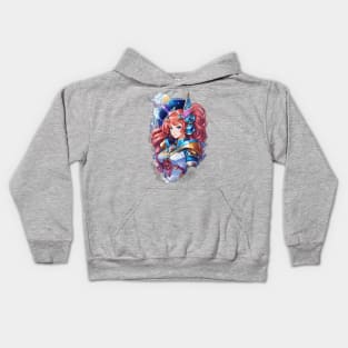 Cosmic Constellations: Ethereal AI Anime Character Art in Orion Kids Hoodie